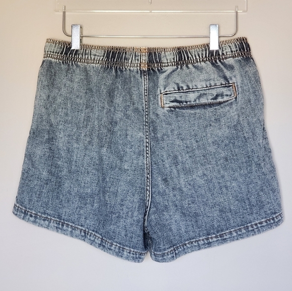 ZARA Elastic Waist Pull-On High Rise Waist Women's Mineral Wash Shorts Size M - Picture 6 of 7